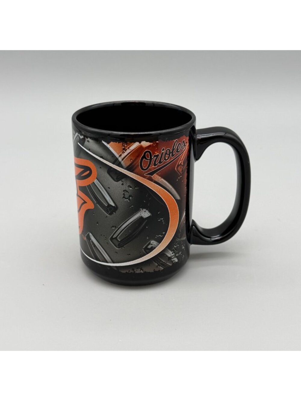 Baltimore Orioles Logo Ceramic Coffee Mug 4.5" Tall Black & Orange MLB Official